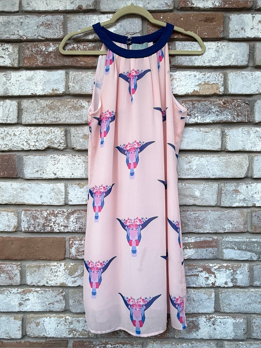Skies are Blue Cow Skull Halter Dress